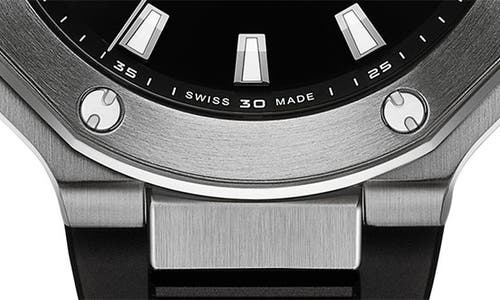 Tissot Men's Swiss Automatic T-race Powermatic 80 Black Silicone Strap Watch 41mm In Black