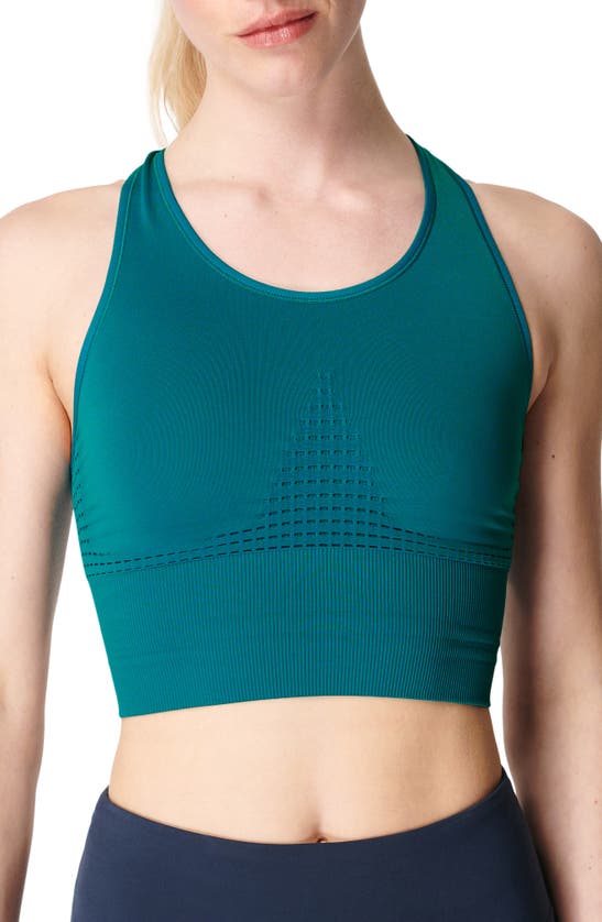 Sweaty Betty Stamina Longline Sports Bra In Blue