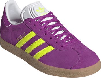 Adidas gazelle orders purple yellow