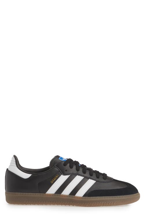 Adidas Originals Low-top Rubber Sole Sneakers With Contrast Stripes In Black