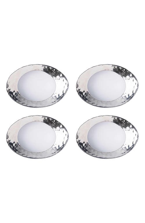 Juliska Puro Napkin Rings, Set Of 4 In Silver