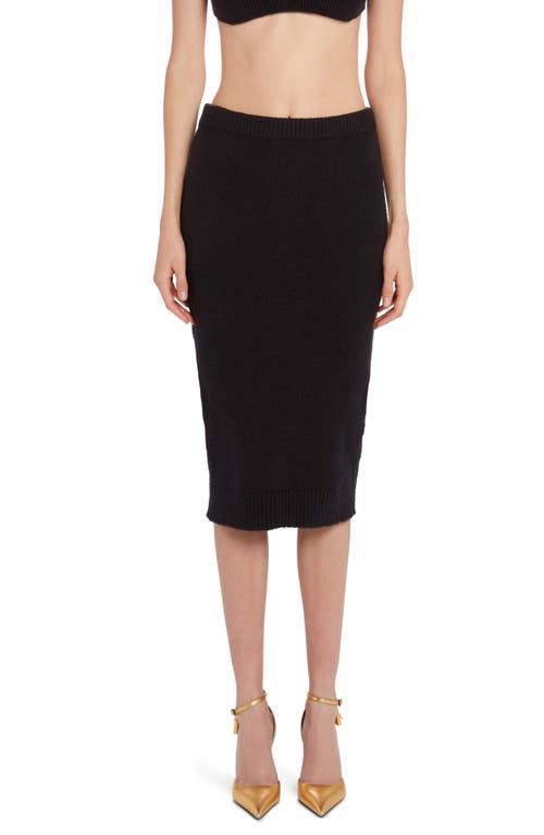 Tom Ford Cotton & Cashmere Blend Sweater Skirt in Black