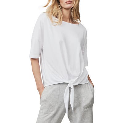 The White Company Tie Hem T-Shirt, White