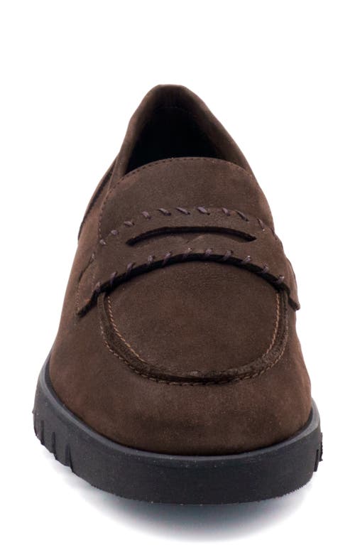 Amalfi By Rangoni Eolo Platform Penny Loafer In T Moro Long Beach