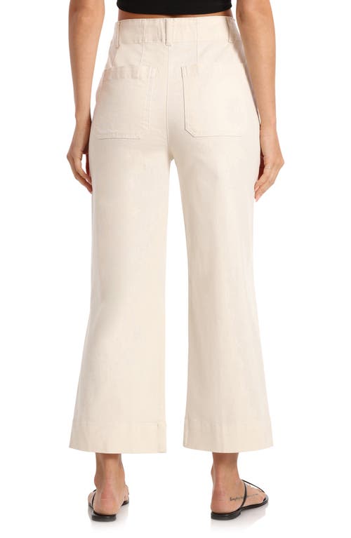 Shop Bagatelle Cropped Cotton Twill Pants In Bone