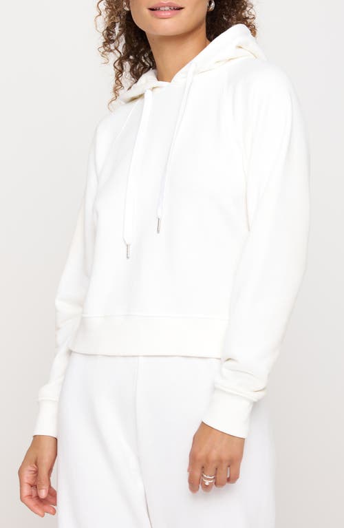 Shop Spiritual Gangster All Eyes Harper Cotton & Modal Graphic Crop Hoodie In White