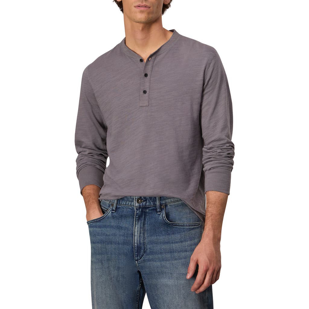 Rag & Bone Classic Flame Henley Tee In Maroon