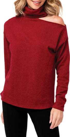 GIBSONLOOK Cold Shoulder Cowl Neck Sweater Nordstrom