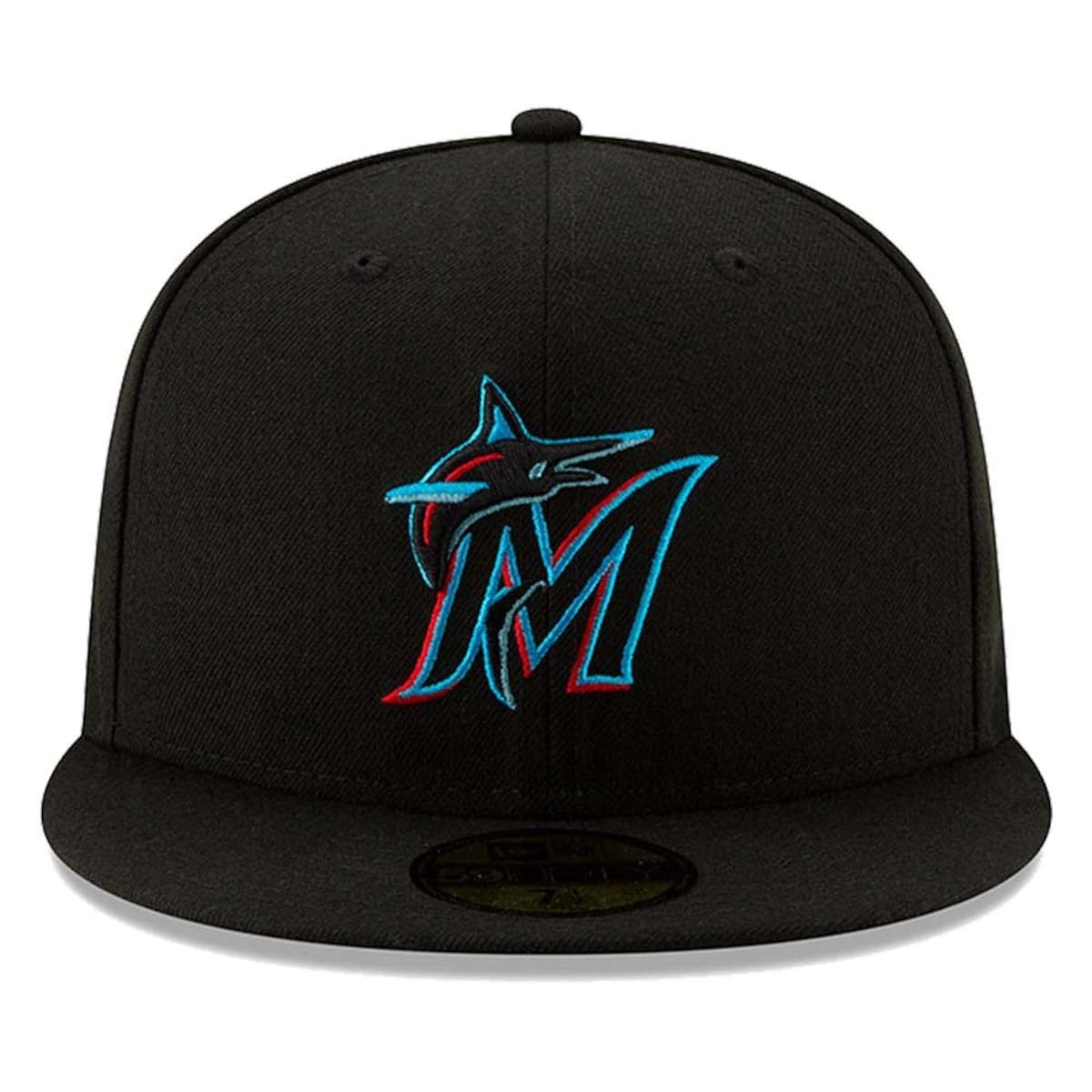 miami marlins black fitted hat