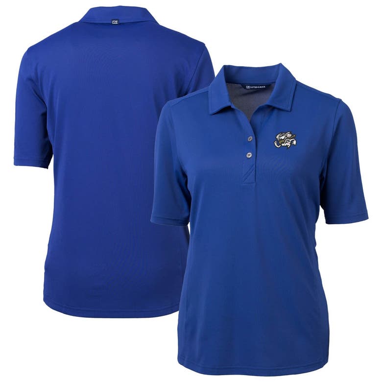Shop Cutter & Buck Blue Omaha Storm Chasers Virtue Drytec Eco Pique Recycled Polo