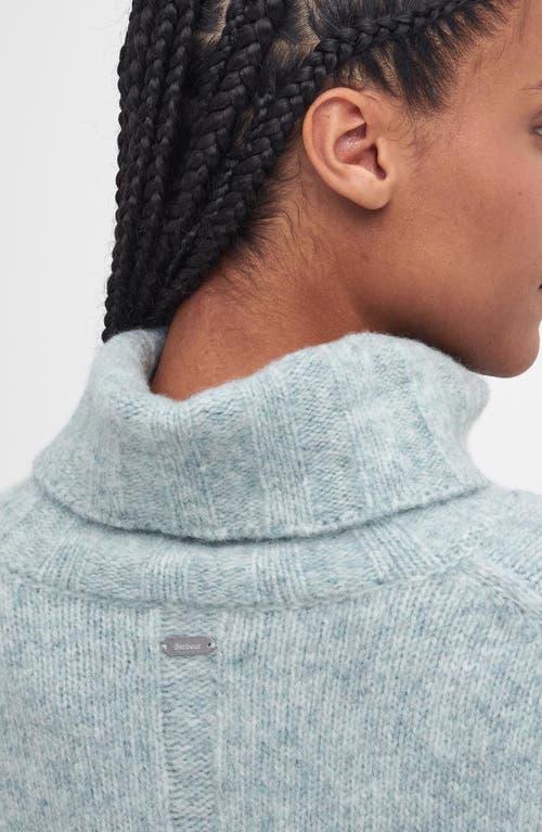Barbour Anita Wool Blend Turtleneck Sweater In Soft Mint Green