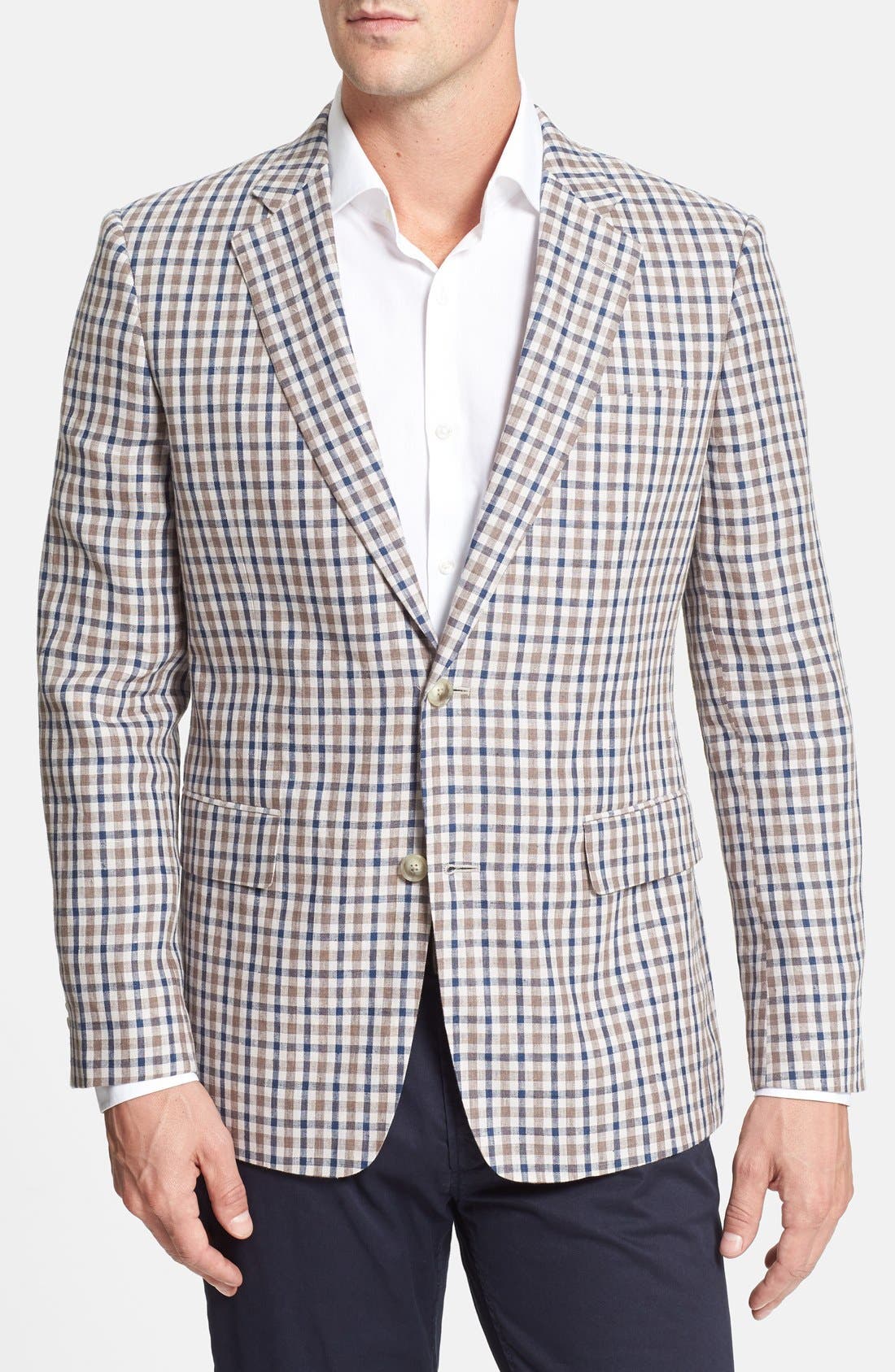 Nordstrom Classic Fit Check Linen Sport Coat Only) Nordstrom