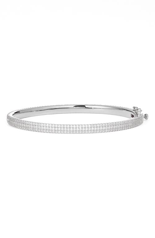 Nordstrom Pavé Cubic Zirconia Bangle In Clear- Silver
