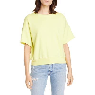Nsf Clothing Brooke Short Sleeve Cotton Sweatshirt, Green