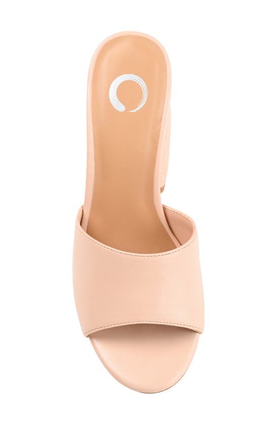 Shop Journee Collection Leslee Peep-toe Pump In Nude