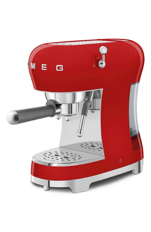 Smeg Manual Espresso Machine In Red