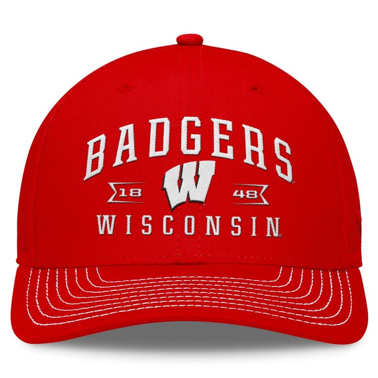 Shop Top Of The World Red Wisconsin Badgers Carson Trucker Adjustable Hat
