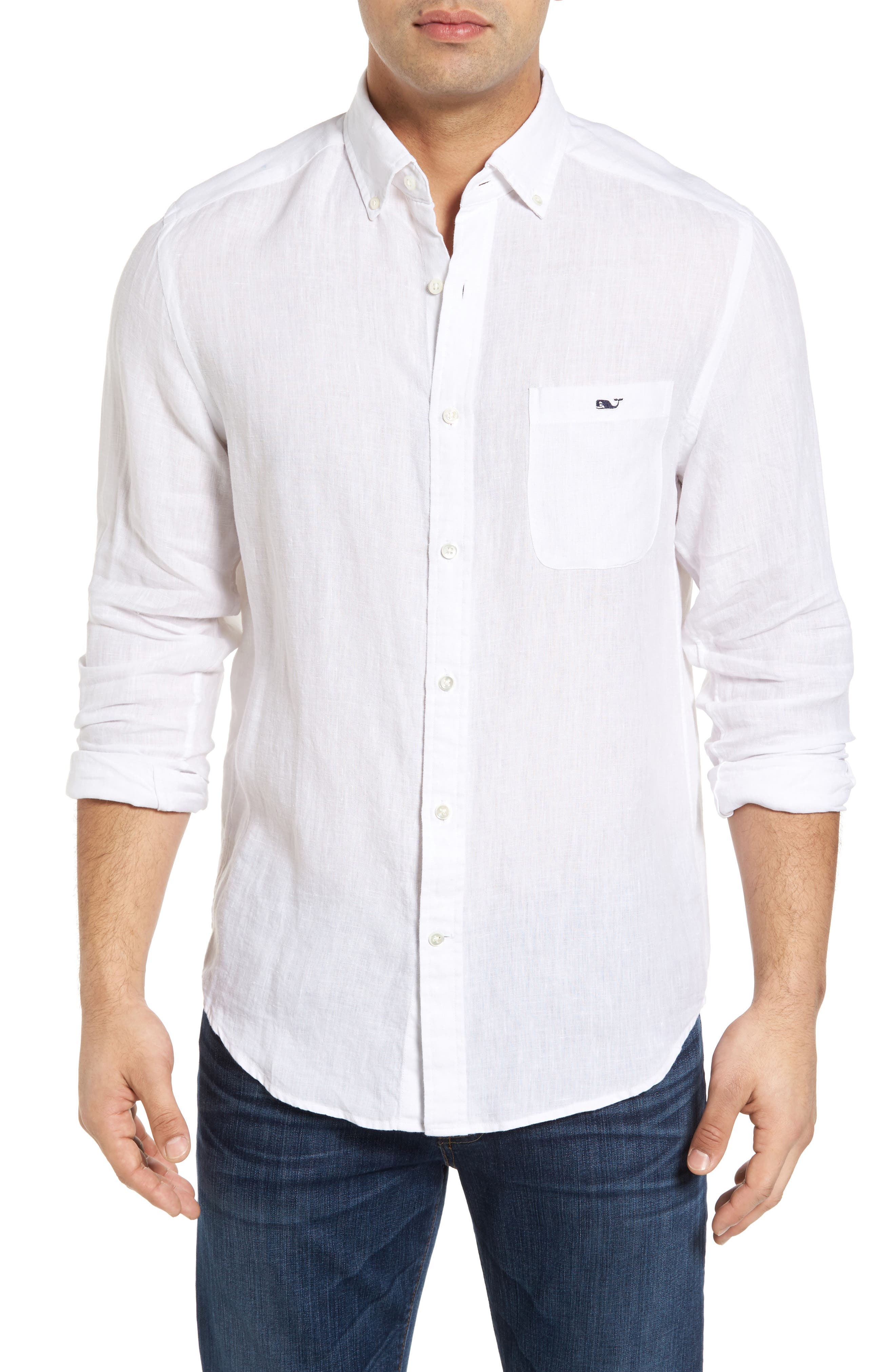 Vineyard Vines Tucker Classic Fit Linen Sport Shirt Nordstrom