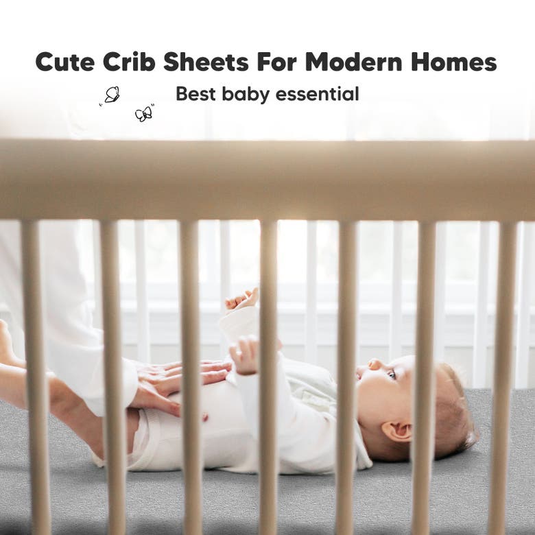 Keababies Soothe Fitted Crib Sheet In Storm