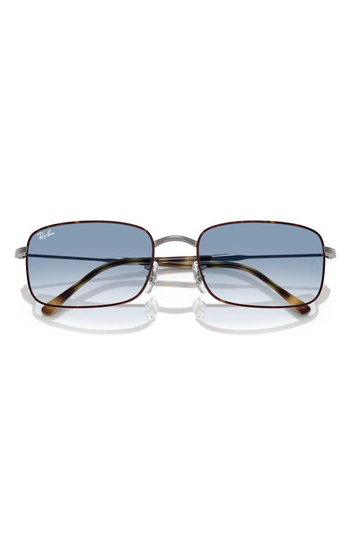 Ray Ban Rb3746 Sunglasses Gunmetal Frame Blue Lenses 59-20 In Blue Gradient