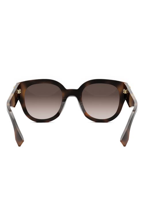 Shop Fendi ' First 63mm Gradient Oversize Round Sunglasses In Blonde Havana/gradient Brown