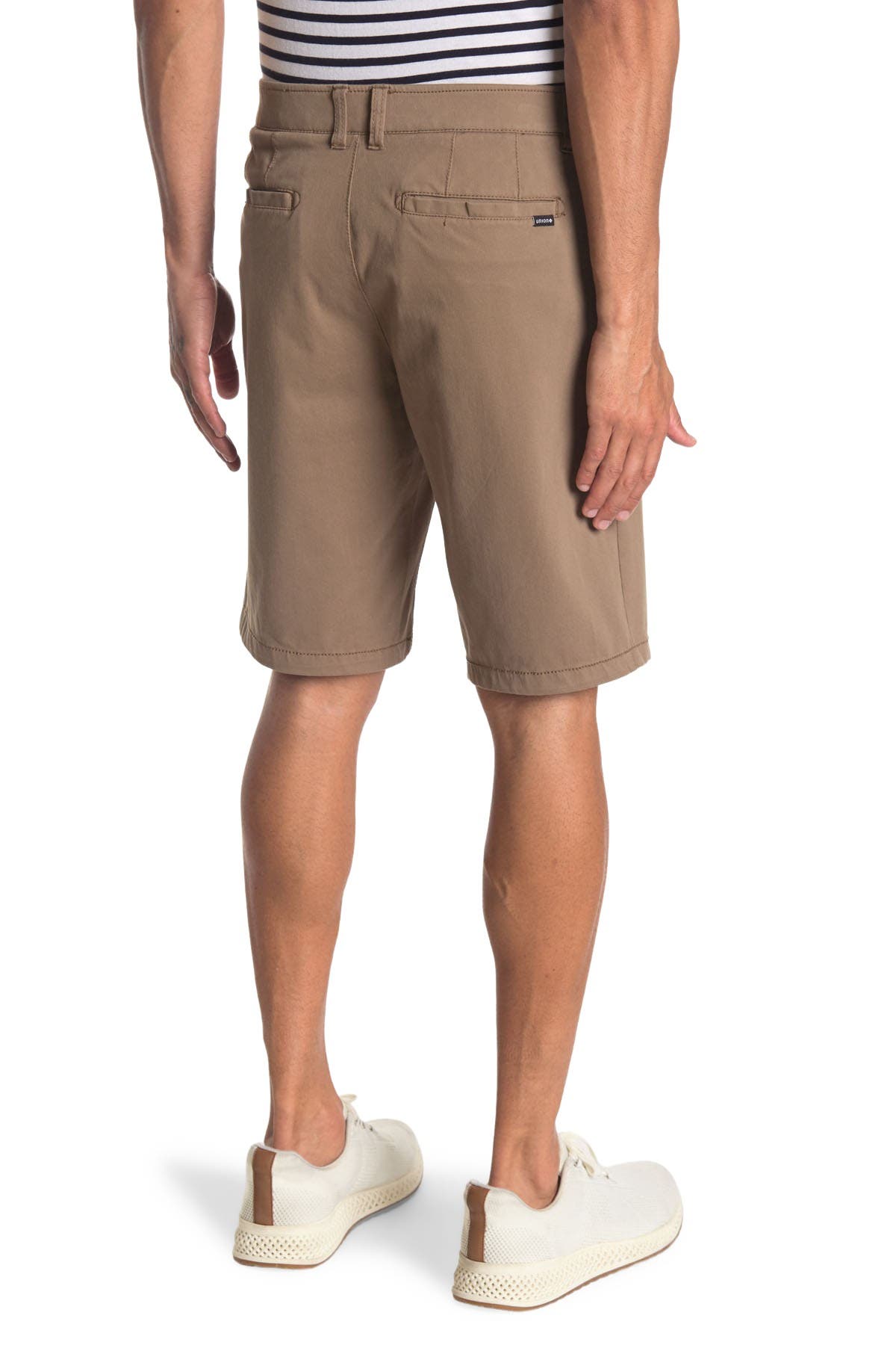 Union Denim Flex Knit Twill Chino Shorts In Medium Brown2