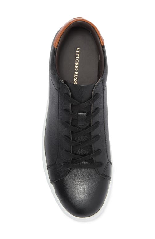 Vittorio Russo Deon Low Top Sneaker In Tumbled/valentina Black