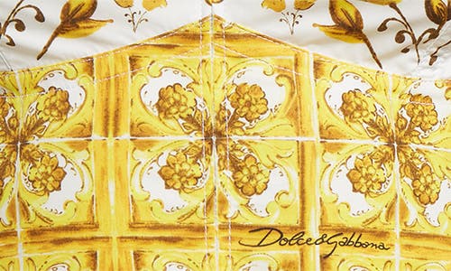 Shop Dolce & Gabbana Dolce&gabbana Majolica Print Corset Top In Hg3tn Mix Maiolica Giallo