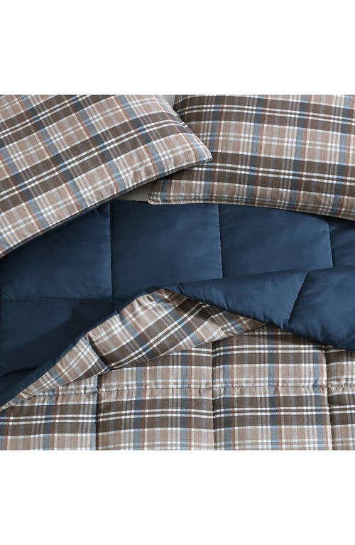 Eddie Bauer Rugged Plaid Comforter & Sham Set In Beige Brown