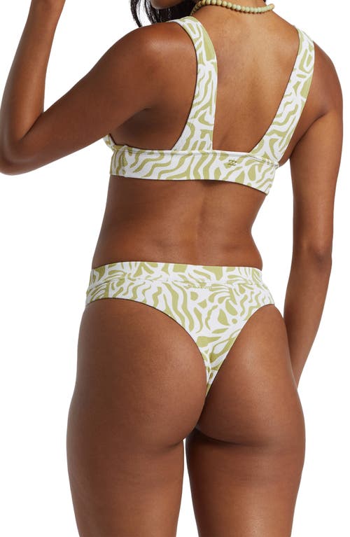 Shop Billabong La Cala Maya High Cut Bikini Bottoms In Moss Joy