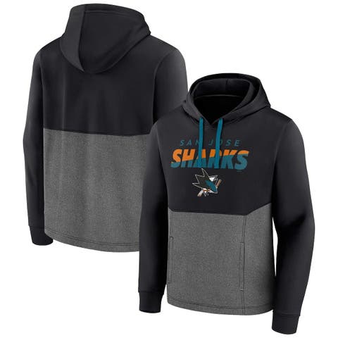 Men's Fanatics Branded Black Carolina Panthers Logo Team Lockup Fitted Pullover Hoodie Size: Medium