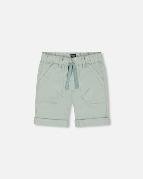 Deux Par Deux Boy's Stretch Twill Short Sage Green at Nordstrom