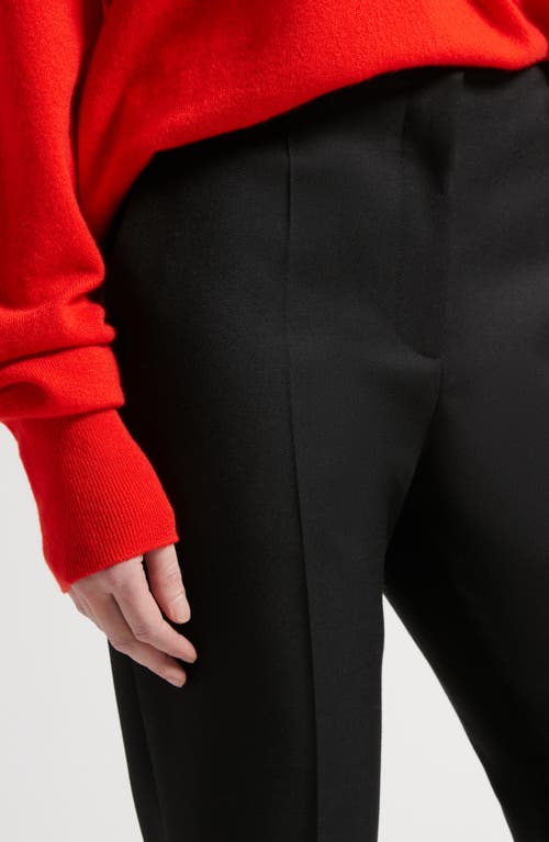 Shop The Row Etoile Crop Wool Straight Leg Pants In Black