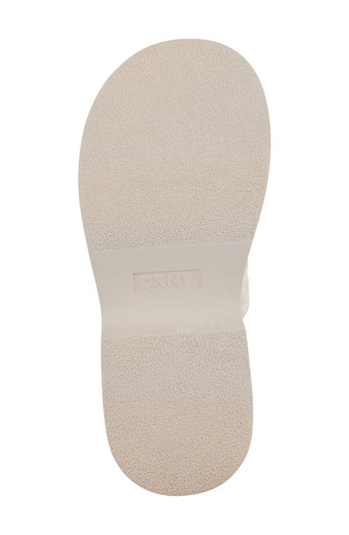 Shop Dkny Logo Quilt Platform Sandal In Bone