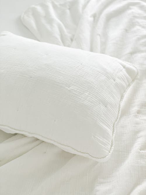 Anaya Euro Cotton Gauze Quilt & Pillow Set In White