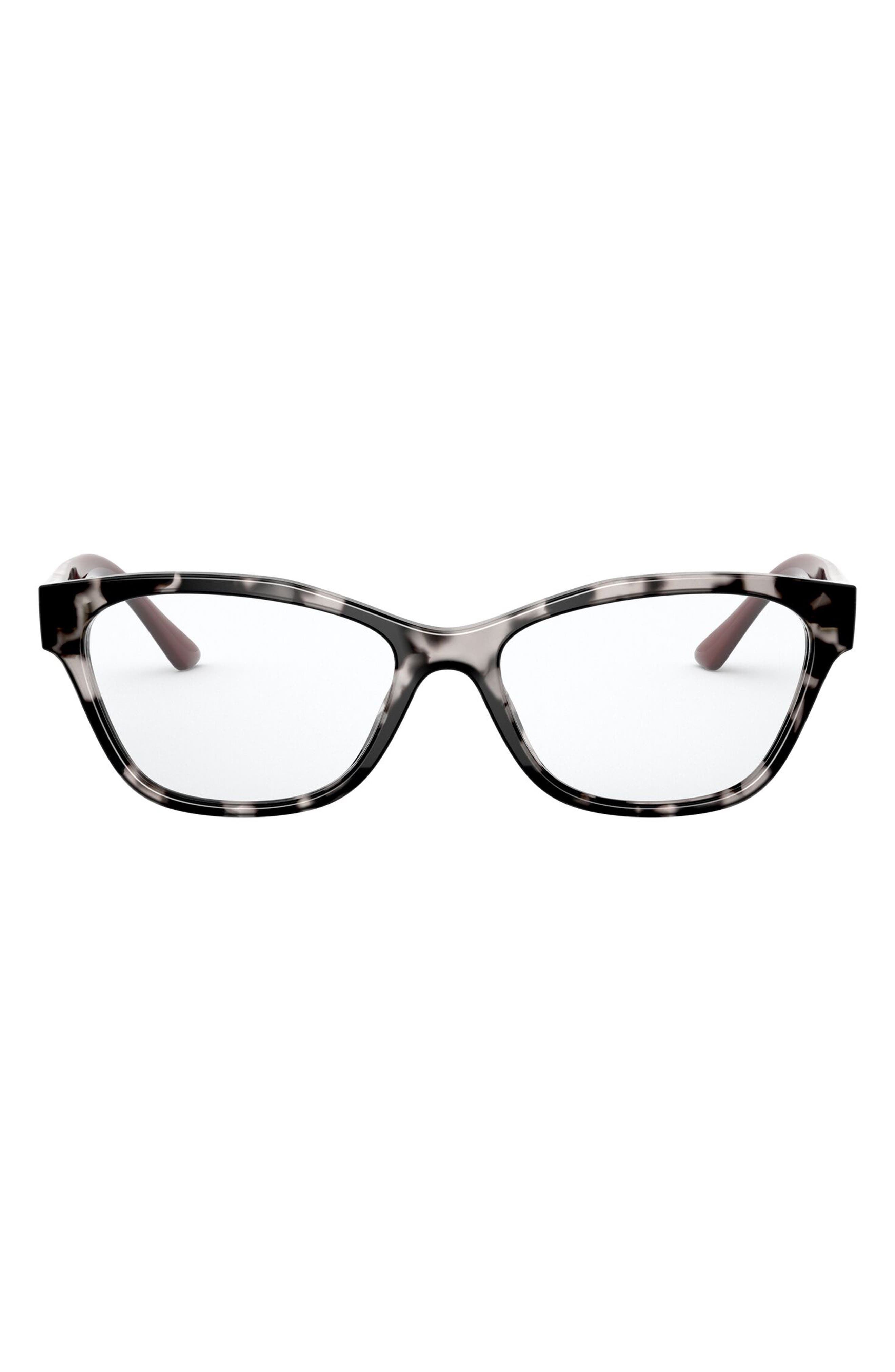 Prada Pillow 53mm Optical Glasses in Spotted Grey at Nordstrom