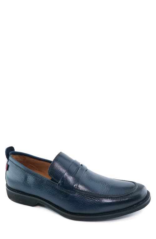 Marc Joseph New York Village Street Penny Loafer in Navy Burnished Napa Soft at Nordstrom, Size 10