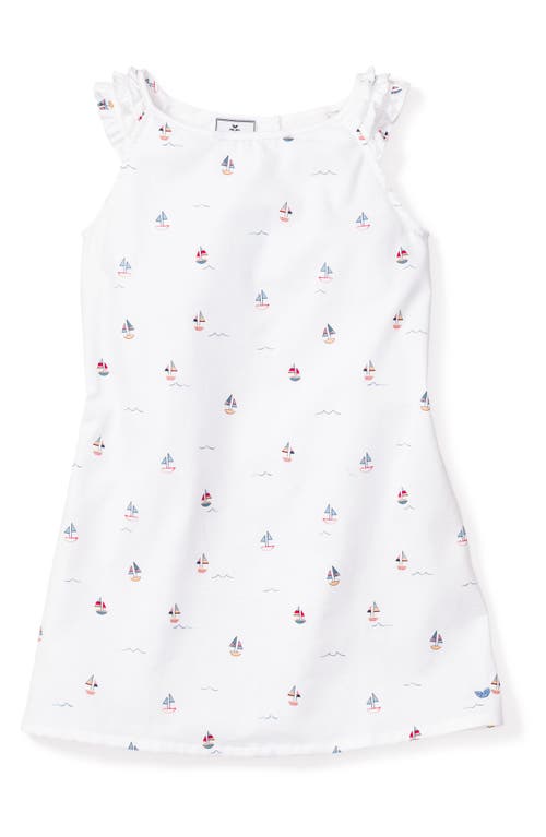 Petite Plume Kids' Amelie Bateau Neck Nightgown in White