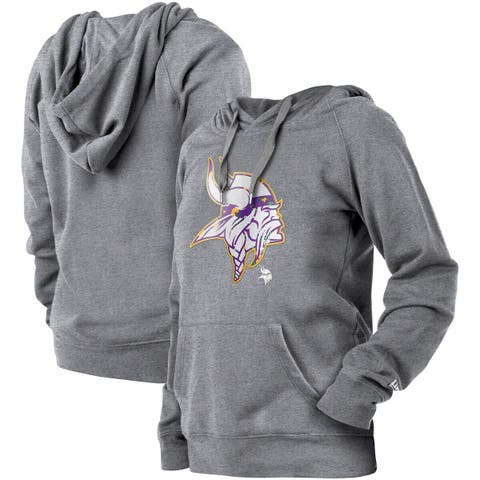 Women's New Era Purple Minnesota Vikings Foil Sleeve Pullover Hoodie