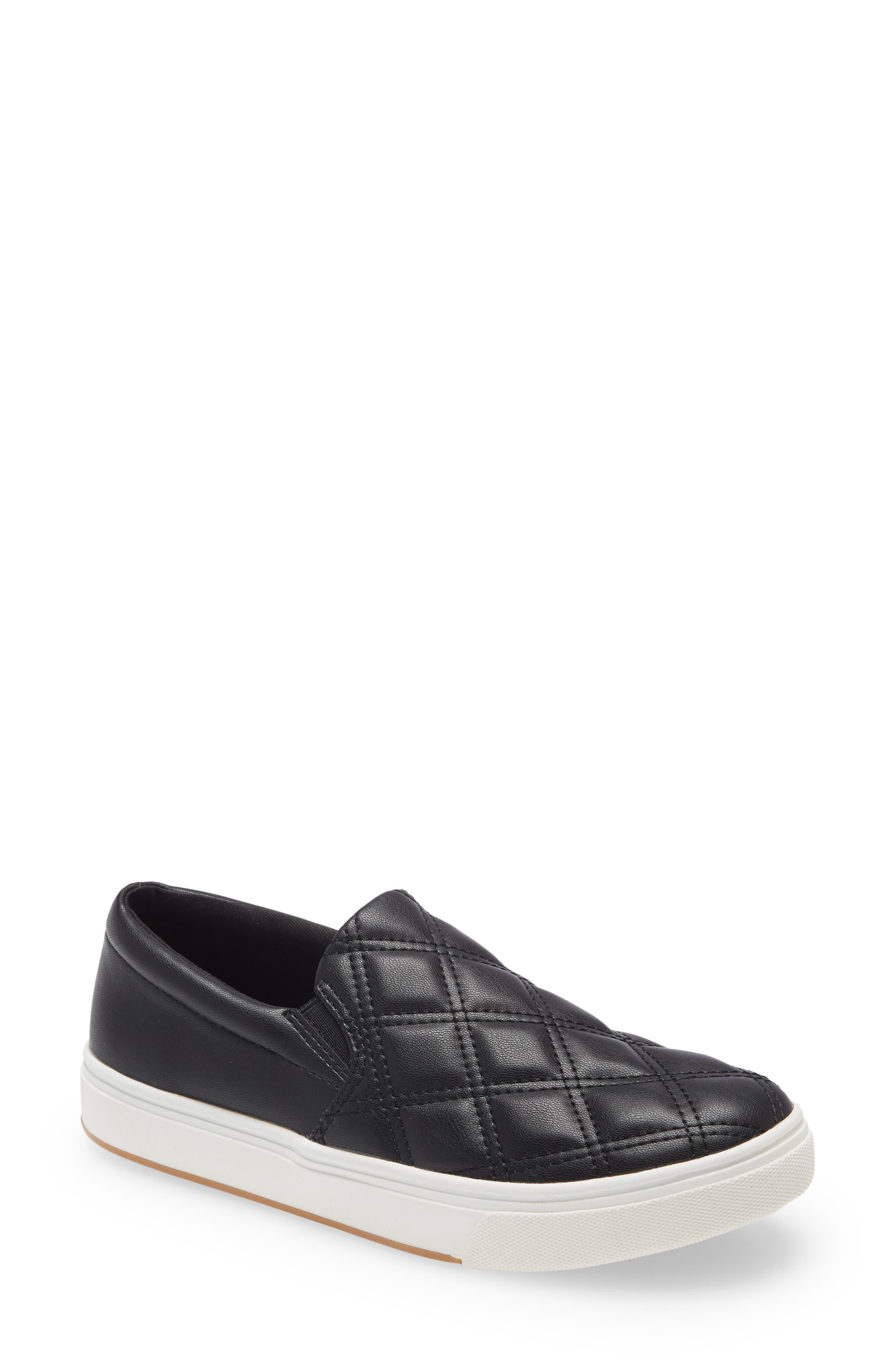steve madden black quilted sneakers
