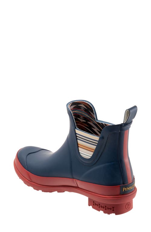 Pendleton Bridger Stripe Waterproof Chelsea Rain Boot In Navy