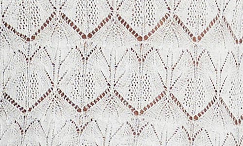 Vince Fine Lace Cotton Three-quarter-sleeve Sweater In Optic White In Optic White