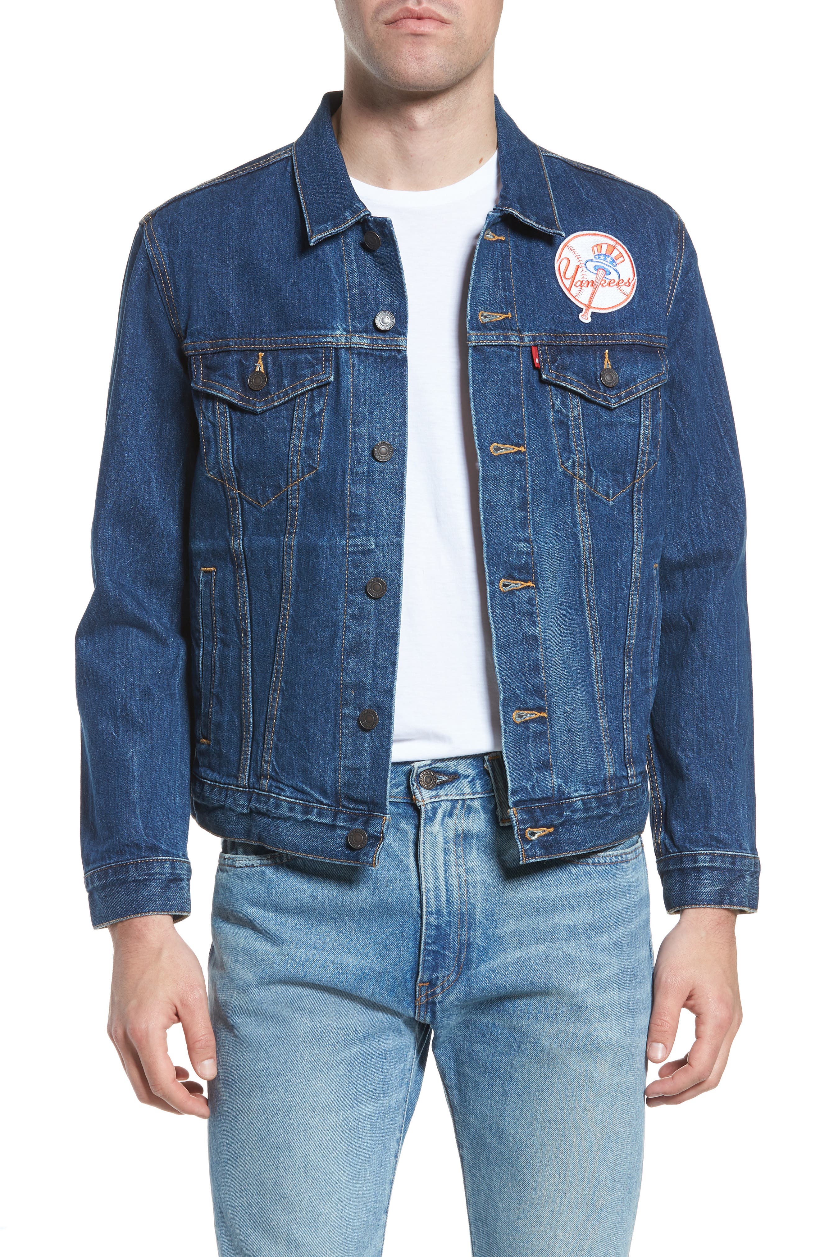 levi's mlb denim trucker jacket