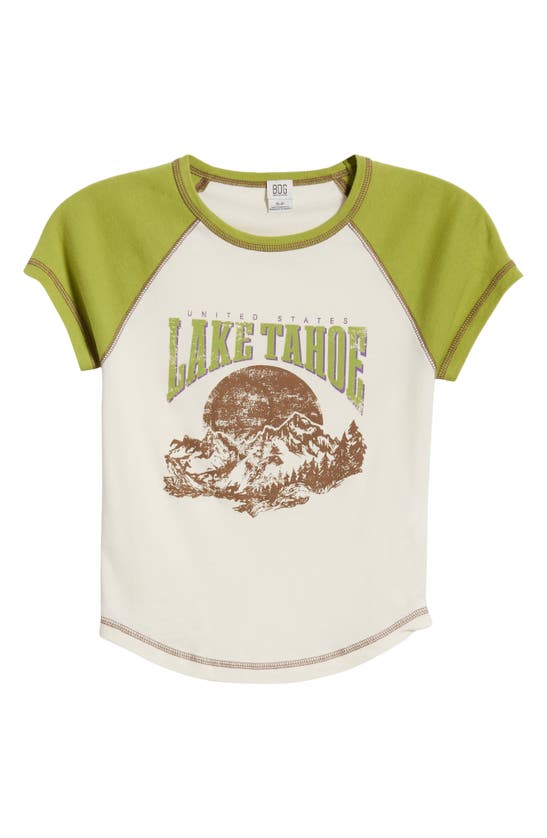 Shop Bdg Urban Outfitters Lake Tahoe Raglan Graphic T-shirt In Green