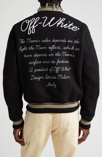 Off-White Men's Moon Phase Varsity Jacket