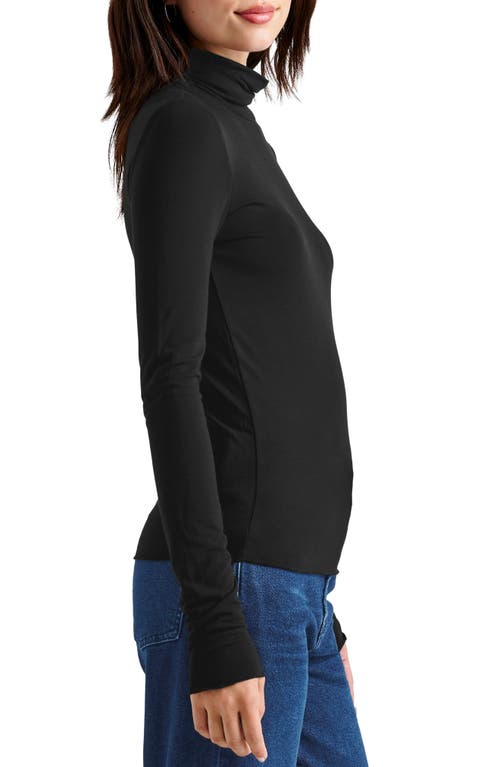 Splendid Long Sleeve Turtleneck Top In Black