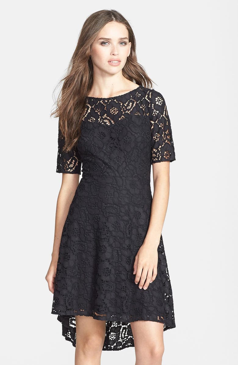 Betsey Johnson Lace High/Low Fit & Flare Dress | Nordstrom