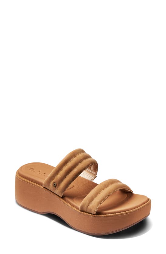 Reef Lofty Lux Hi Platform Slide Sandal In Natural