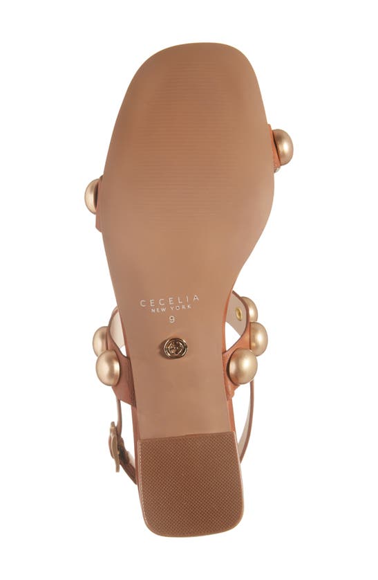 Shop Cecelia New York Rally Slingback Sandal In Cognac Oilded Leather