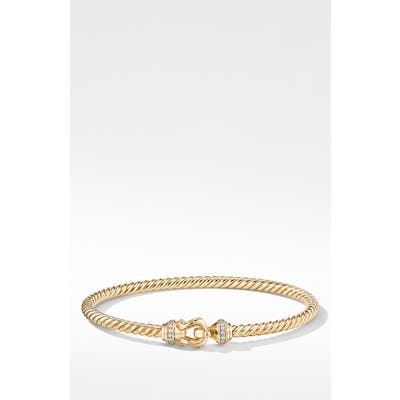 David Yurman Cable Buckle Bracelet With Diamonds